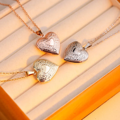 Rivra Personalized Photo Heart Locket Necklace